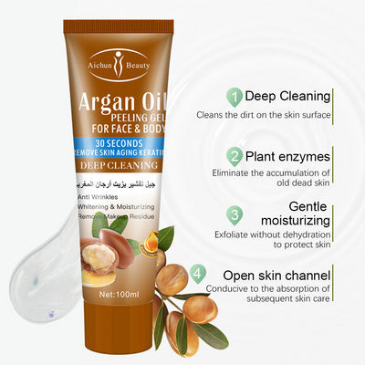 Face Body Argan Exfoliating Gel Facial Scrubs Peeling Dead