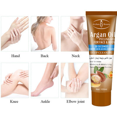 Face Body Argan Exfoliating Gel Facial Scrubs Peeling Dead