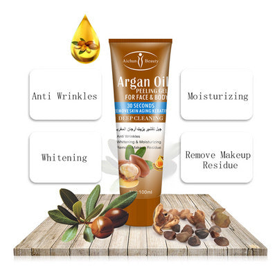 Face Body Argan Exfoliating Gel Facial Scrubs Peeling Dead