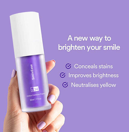 Teeth Whitening Toothpaste Purple Plastic Bottle Press Type